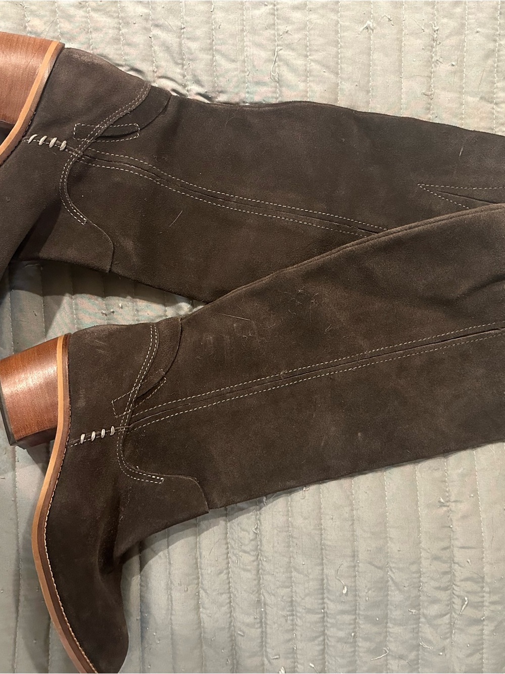 Women's Brown Suede Jeans-Style Riding Pants